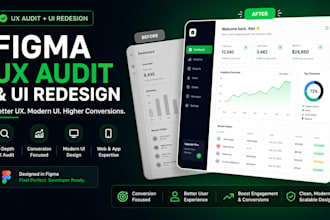 do figma UX audit and UI redesign for websites and apps