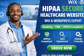 wix wordpress healthcare non medical online hipaa website design development