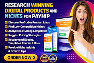 research winning digital products and niches for payhip