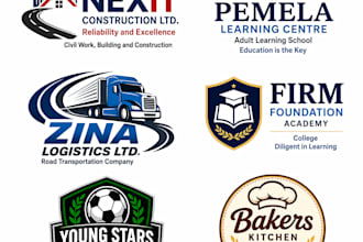design a professional gaming or business logo for your brand
