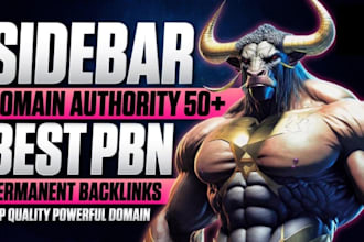 create high authority da 50 sidebar and blogroll backlinks