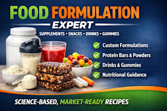 formulate food recipe for product development