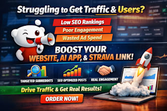promote your business website, ai app starva product link with reddit seo post