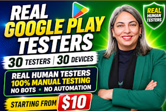 provide real google play testers upto 25 for play console closed testing