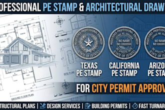 pe stamp, texas pe stamp, california pe stamp, arizona pe stamp for city permit