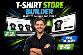 build you a gym or fitness tshirt shopify store with designs