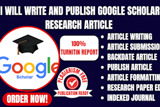 write backdate publish research article paper in google scholar indexed journal