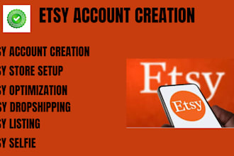 create SEO optimized etsy shop etsy shop setup etsy listing etsy store creation