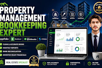 do property management bookkeeping in appfolio, buildium, quickbooks, and stessa