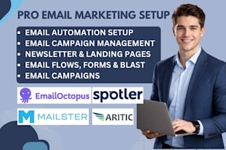 setup, emailoctopus, mailster, spotler, directiq aritic pinpoint email marketing