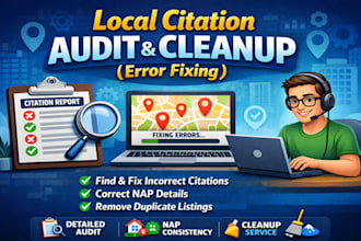 do local citation audit, cleanup and error fixing