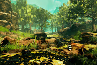 design stunning 3d unity game environment, unity level design