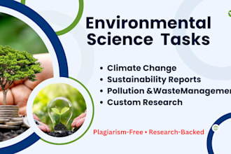 write technical reports on environmental, climate change, and sustainability