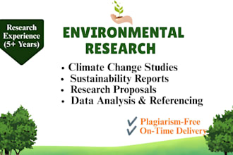 write technical reports on environment, climate change, and sustainability