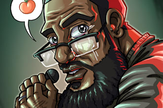 draw custom caricatures for gifts and events