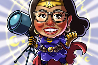 draw custom caricatures for gifts and events