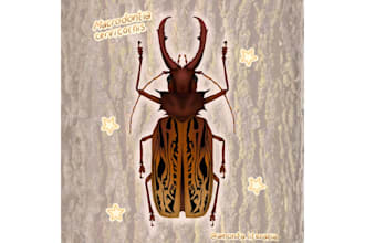 illustrate cute silly insects