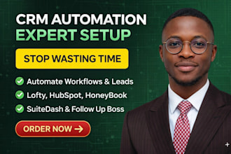 lofty crm, honeybook, suitedash, follow up boss, automation setup expert