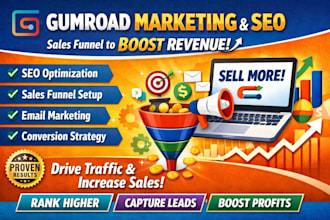 gumroad marketing seo optimization sales funnel to increase revenues boost sales