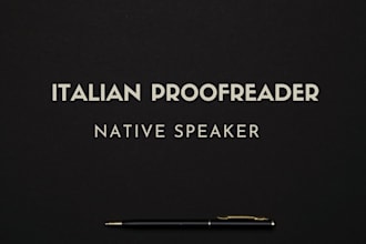 proofread and improve italian text manually