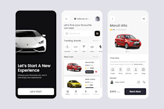 develop car marketplace app, car repair app, car booking app, car mechanic app
