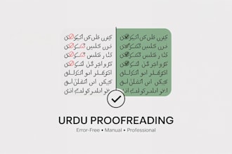 do urdu proofreading for books and manuscripts