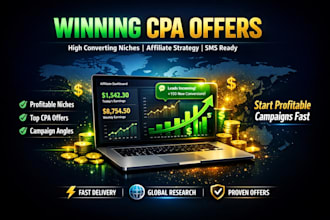 launch profitable cpa marketing strategy with winning offers and niche research