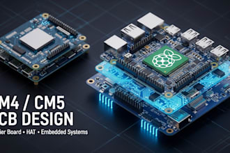 design custom raspberry pi cm4 cm5 carrier board pcb, hat embedded systems