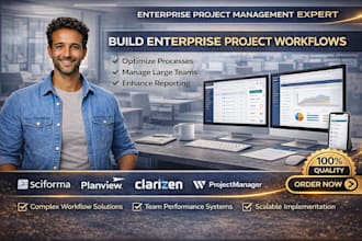 set up enterprise project management system planview, clarizen sciforma workzone