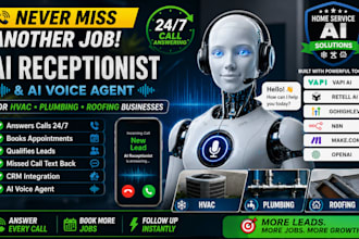 fix ai receptionist and ai voice retell vapi for hvac plumbing roofing business