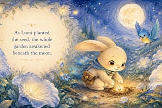 illustrate whimsical watercolor children storybook illustration hand drawn art