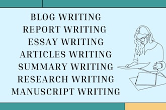 write engaging and creative writing or article post