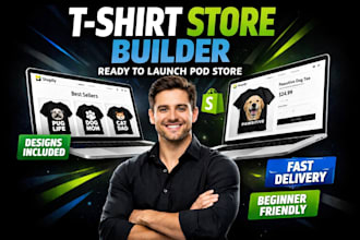 build you a pet tshirt shopify store with designs