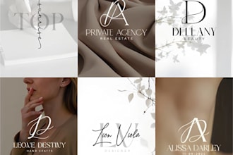 do luxury signature wedding monogram emblem  logo or any graphic design