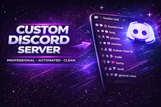 create a professional custom discord server setup with bots and automations