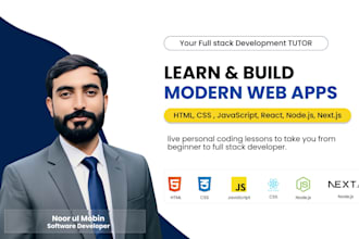 teach full stack web development with react nodejs and nextjs