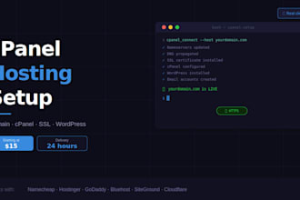 set up cpanel hosting and domain for your website