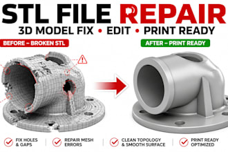fix, repair, edit stl files and modify 3d models for 3d printing