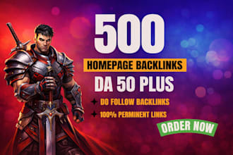 build high da homepage contextual backlinks