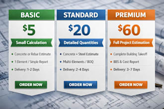 calculate concrete quantity and construction cost accurately