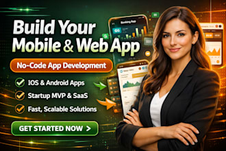 build mobile app development, no code app or web app using adalo glide or bubble