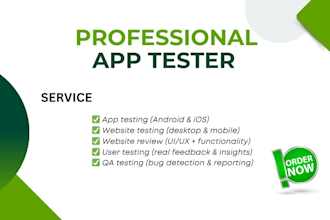 do app testing website testing website review user testing qa testing