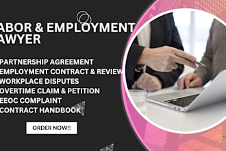 your lawyer for employment contracts and workplace disputes