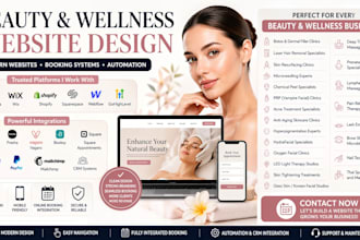 design medspa skincare facial esthetician massage therapy beauty salons website