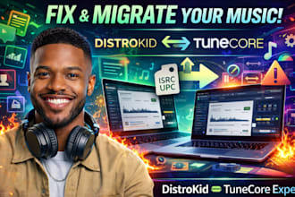 fix and  migrate your music distribution on distrokid and tunecore safely