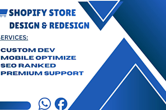 design shopify store, shopify website, shopify dropshipping store