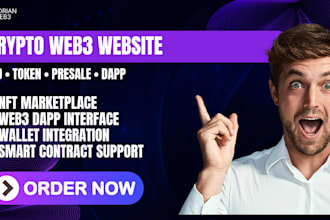 create web3 crypto landing page for nft defi blockchain presale ico website