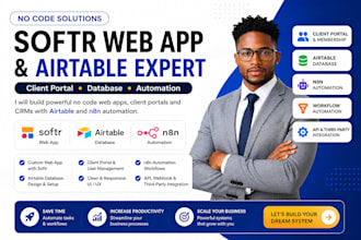 build softr client portal no code web app airtable adalo glide budibase expert