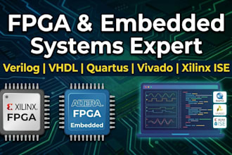 do fgpa, verilog, vhdl using quartus, vivado, embedded systems, xilinx ise tasks