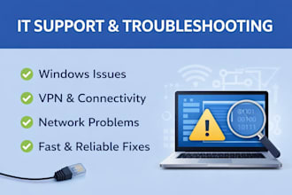 fix IT issues, troubleshoot windows and network problems